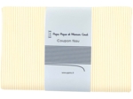 Coupon tissu 1 m rayé jaune