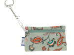 Pochette porte-clés vert bohème