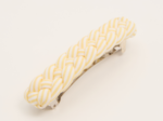 Barrette cheveux tressée rayé jaune