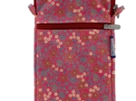 Pochette téléphone matelassée badiane framboise