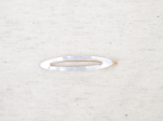 Barrette ovale moyenne blanc nacré