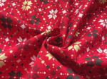 Tissu coton au mètre ex2468 géo scandinave or rouge
