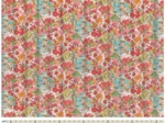 Tissu ex2436 matelassé fleuri vert orange
