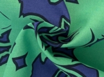 Coupon tissu 1 m EX2650 Silouhettes vert bleu