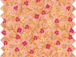 Coupon tissu 1 m petites fleurs vieux rose ex1114