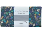 Coupon tissu 50 cm ex2340 mini fleuri bleu vert