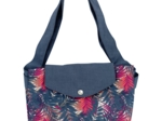 Grand sac cabas en tissu tropical fire