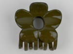 Grande pince fleur kaki laqué