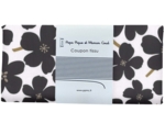 Coupon tissu 50 cm ex2424 primeveres noir et blanc