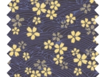 Tissu coton au mètre ex2617 colines fleuries dorées