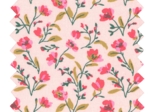 Tissu coton au mètre ex2630 clairiere écru rouge