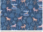 Tissu coton au mètre ex2258 carrousel bleu