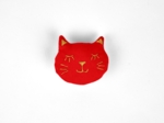 Barrette miaou rouge