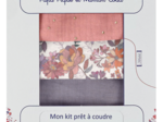 Kit prêt à coudre 3 Chouchous ex2233 dahlia rose orange