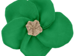 Petite Barrette Pétales de Fleur vert vif