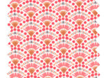 Tissu coton au mètre éventail rose ex1050