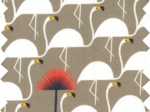 Coupon tissu 50 cm flamant