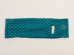 Bandeaux jersey pois bleu canard