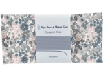 Coupon tissu 50 cm ex2230 fleuri gris bleu