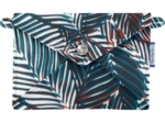 Petite pochette enveloppe feuillage marine