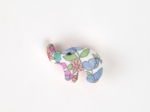 Barrette Eléphanteau pastel fleuri