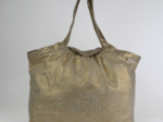 Sac cabas moyen velours côtelé large doré