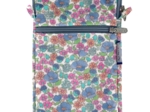 Pochette téléphone matelassée pastel fleuri