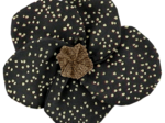 Petite Barrette Pétales de Fleur noir pailleté