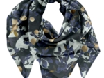 Foulard pompon flocon doré