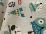 Tissu coton au mètre animaux sioux  ex1082