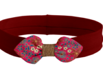 Bandeau jersey bébé noeud badiane framboise