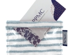 Porte badge rayé bleu blanc