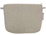 Pochette tissu lin argenté
