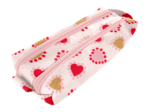 Trousse double compartiment petits coeurs