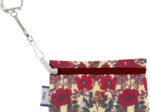 Pochette porte-clés coquelicot