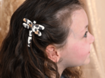 Barrette libellule leopard