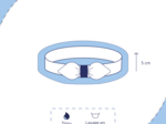 Bandeau jersey bébé noeud nuit féline