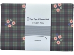 Coupon tissu 1 m tartan fleuri