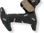 Barrette basset  paille dorée noir