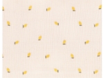 Tissu ex2625 gaze écrue brodée citrons