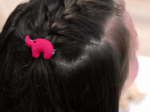 Barrette Eléphanteau fuchsia