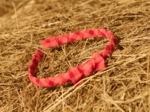 Serre-tête fin vichy rouge corail