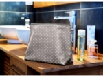 Trousse de toilette pois gris clair