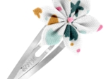 Barrette clic-clac fleur étoile bord de mer