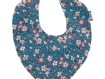 Bavoir bandana fleuri nude ardoise