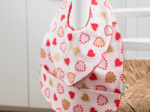 Bavoir tissu plastifié petits coeurs