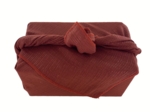 Furoshiki grand 73 x 73 cm gaze lurex terracotta