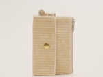 Mini pochette porte-monnaie velours côtelé large doré