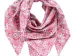 Foulard pompon violette rose