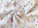 Tissu coton au mètre ex2633 poulettes multicolores